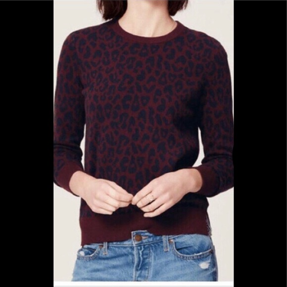 LOFT - Burgundy Leopard Sweater - Picture 12 of 12